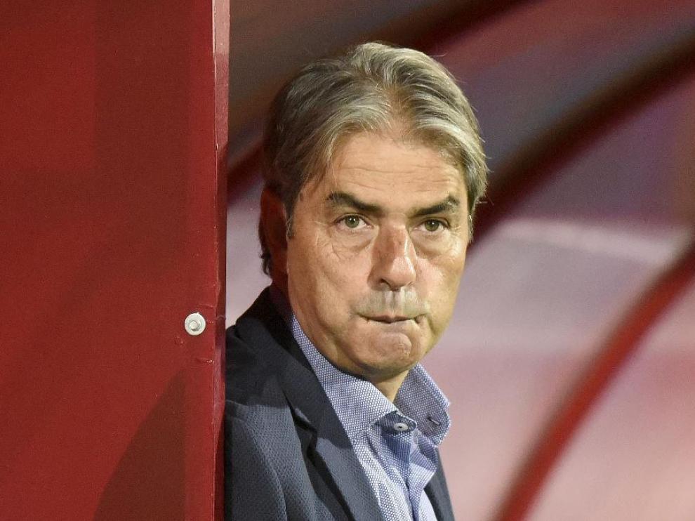 Natxo, en el banquillo de Sevilla durante el partido de este sábado por la noche.
