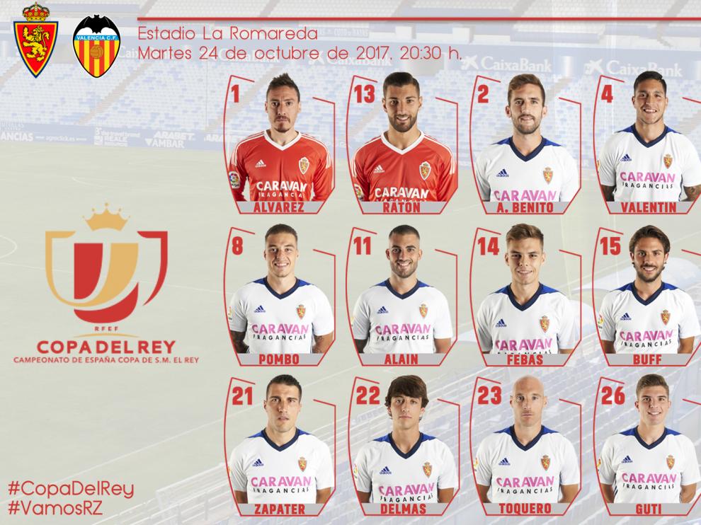 18 convocados para el partido contra el Valencia.