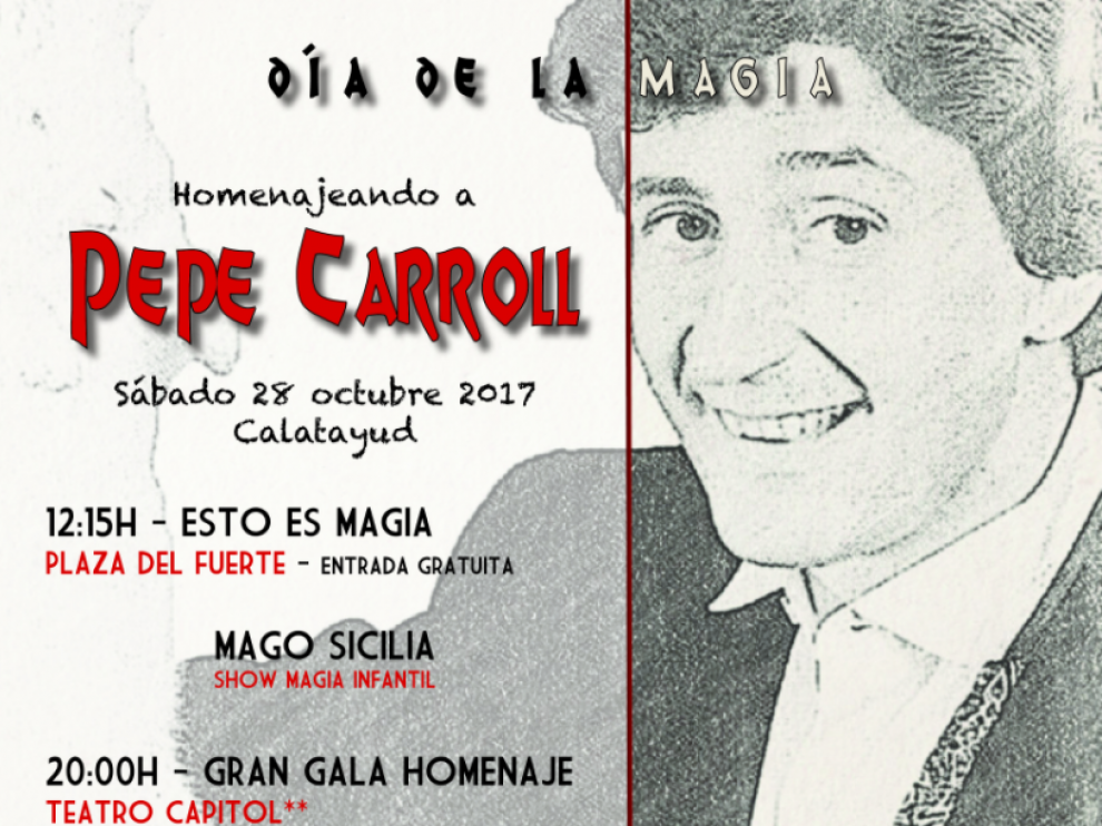 Cartel de los espectáculos preparados para ese día.
