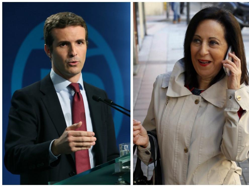 Pablo Casado (PP) y Margarita Robles (PSOE)