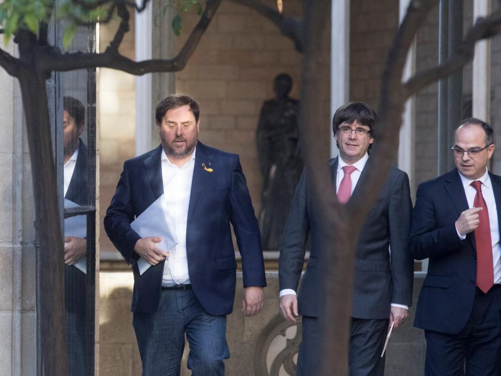 Junqueras, Puigdemont y Turull, este martes