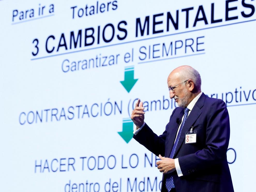 El presidente de Mercadona durante la inauguración del 32 congreso de Aecoc, en el Palacio de Congresos de Valencia.