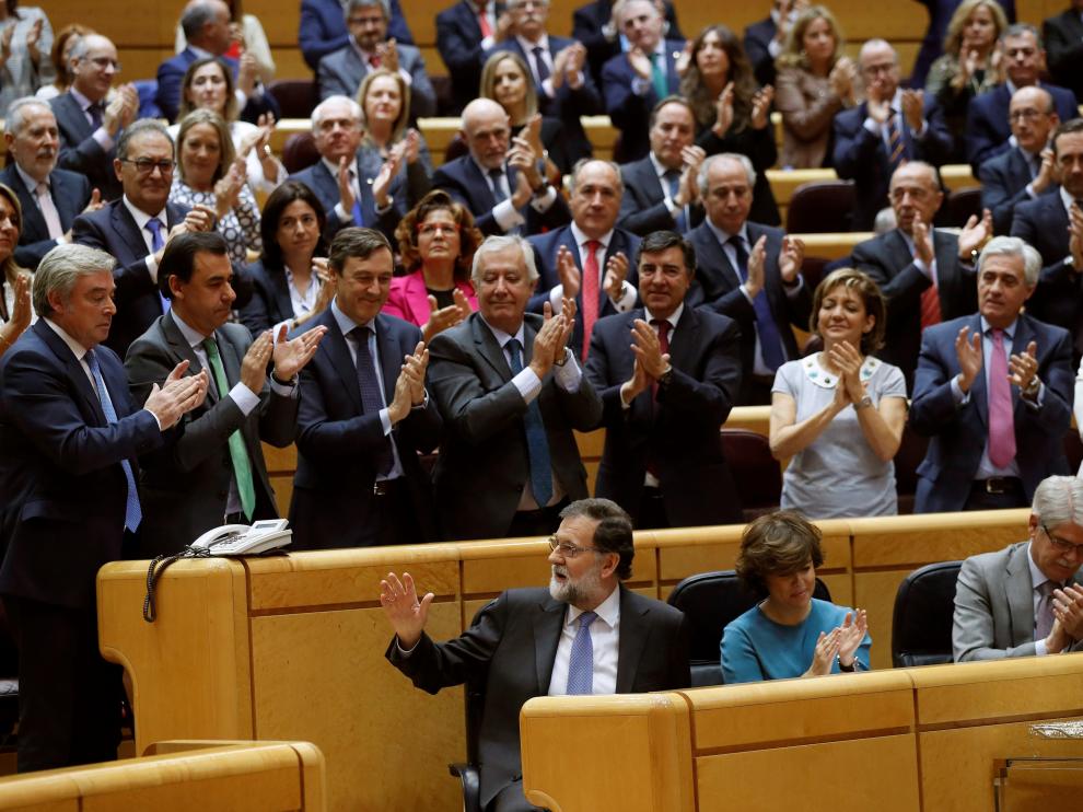 Sesión en el Senado en la que se votó el artículo 155