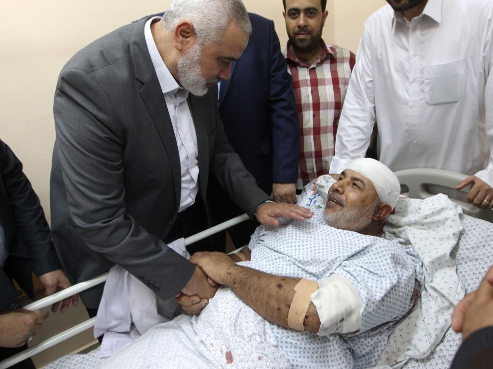 El jefe de las fuerzas de seguridad del movimiento islamista Hamás en la Franja de Gaza, Tawfiq Abu Neem, herido