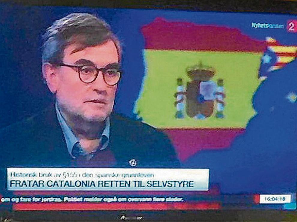 Captura de pantalla de la televisión noruega.