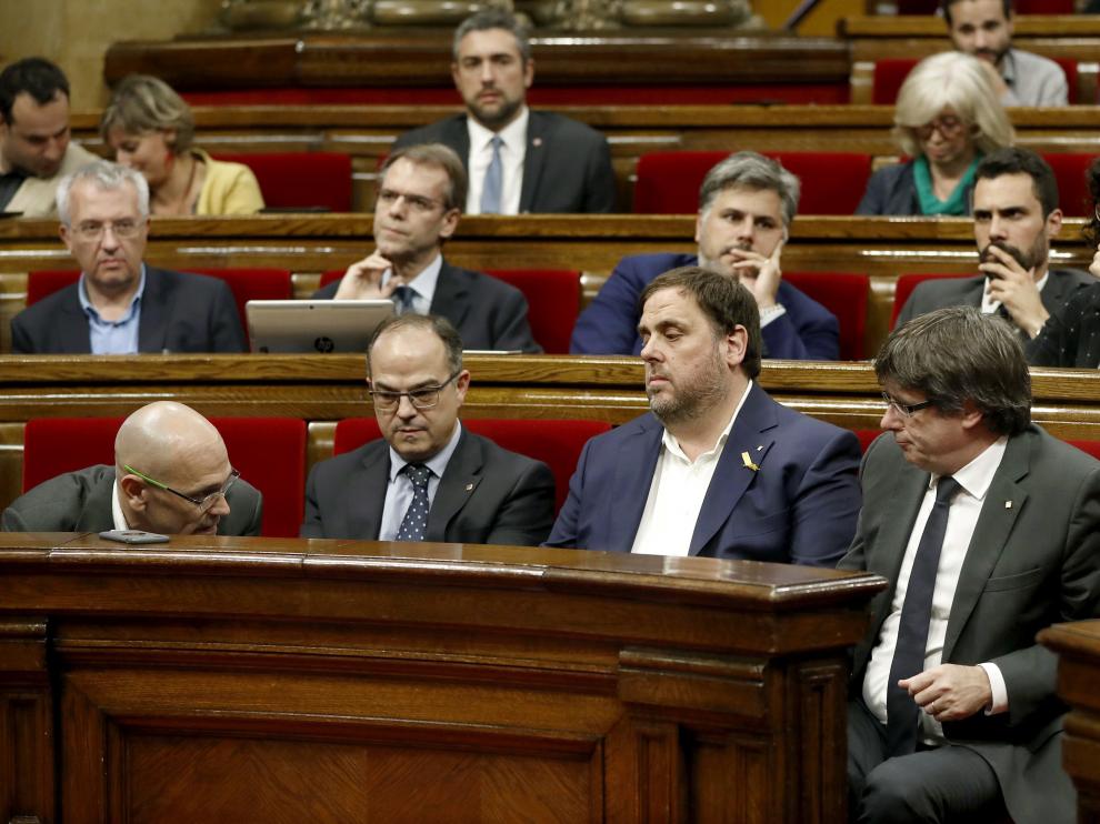 La bancada de JxSí en el Parlament
