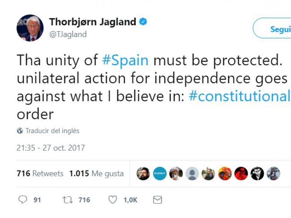 El Consejo de Europa, contra la declaración de independencia de Cataluña