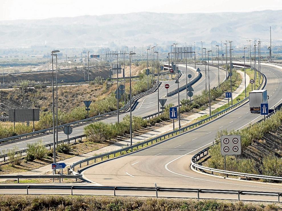 Panorámica de la autopista autonómica, casi vacía, el pasado miércoles por la mañana.