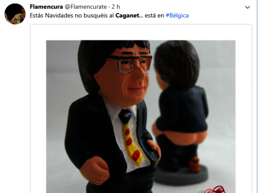 Meme sobre la marcha de Puigdemont a Bruselas