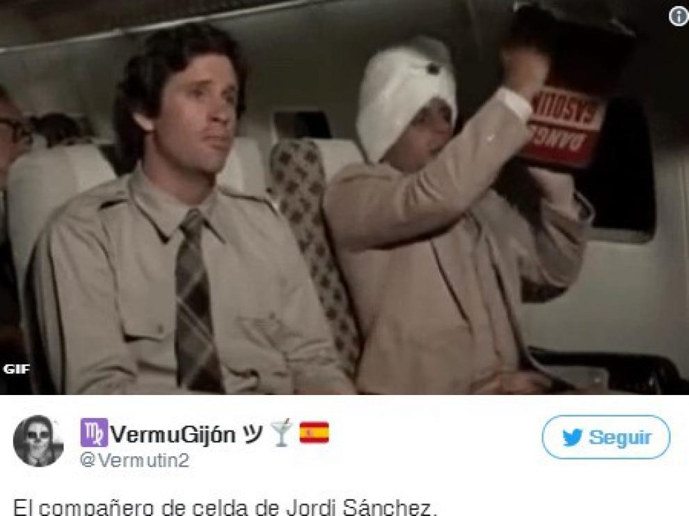 Los tuiteros se compadecen (con humor) del excompañero de celda de Jordi Sánchez