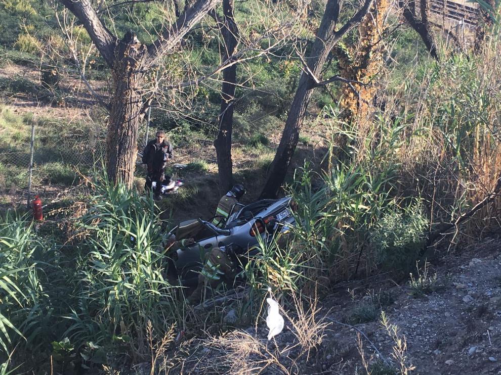 Aparatoso accidente en Casetas sin daños personales