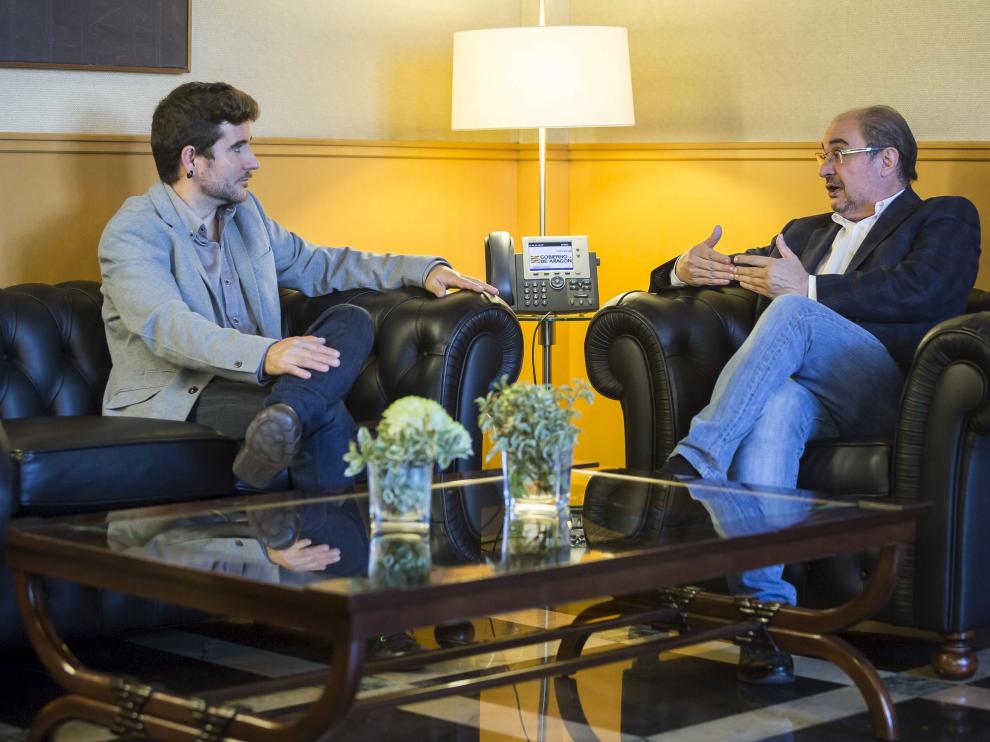 Reunión de Javier Lambán y Nacho Escartín