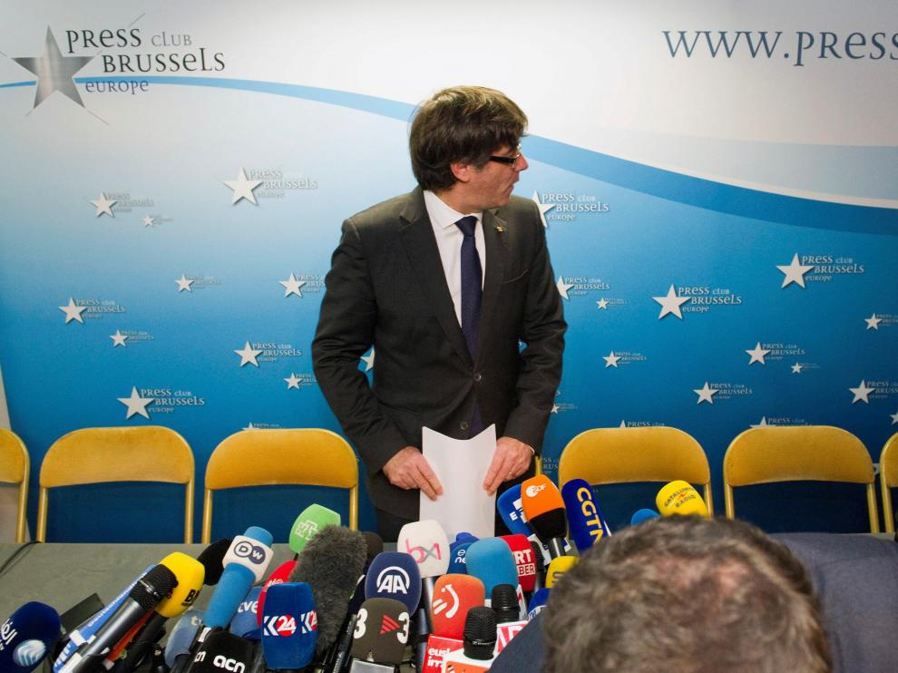 Carles Puigdemont ha comparecido en Bruselas