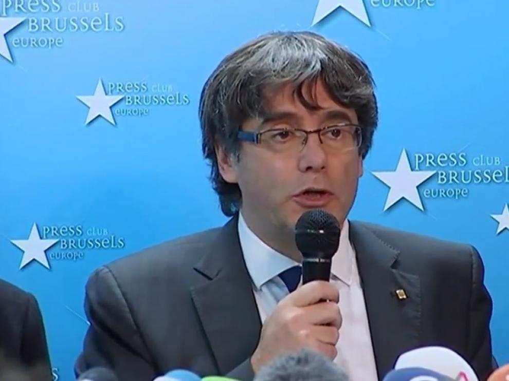 Comparecencia de Carles Puigdemont en Bruselas
