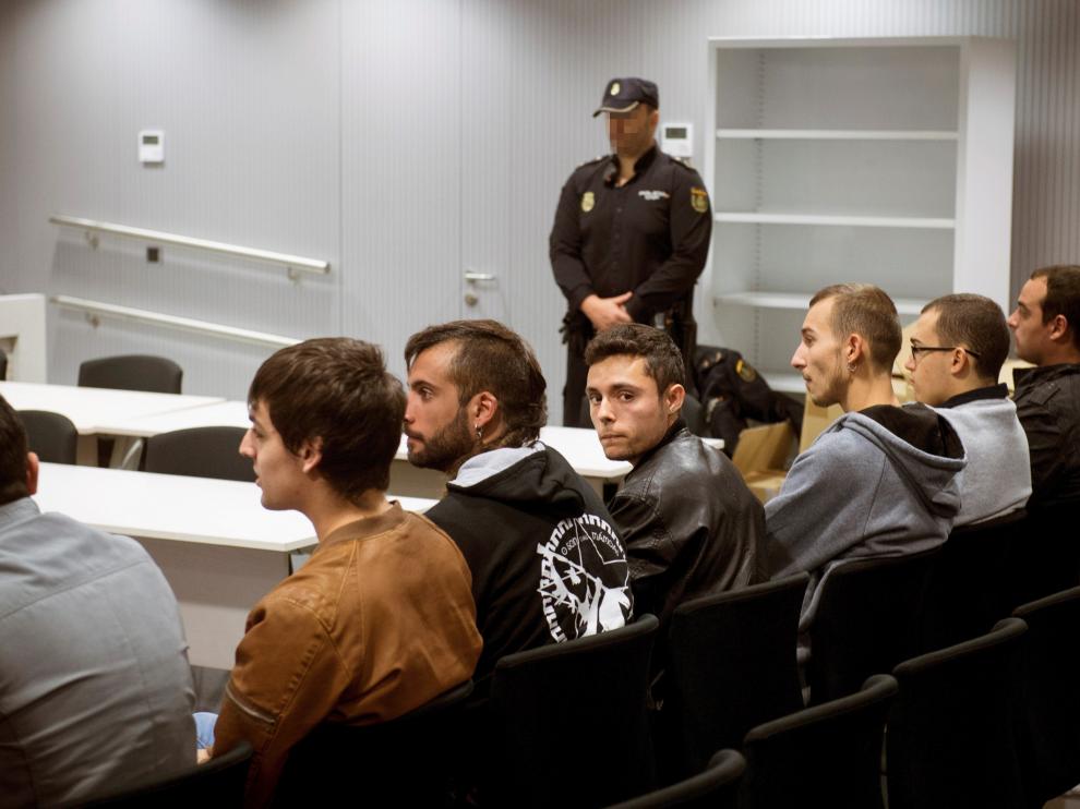 Miembros de 'La Insurgencia', durante el juicio