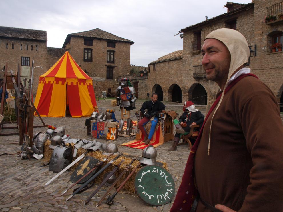 Una imagen del campamento militar en la pasada edición del Archeomercado.