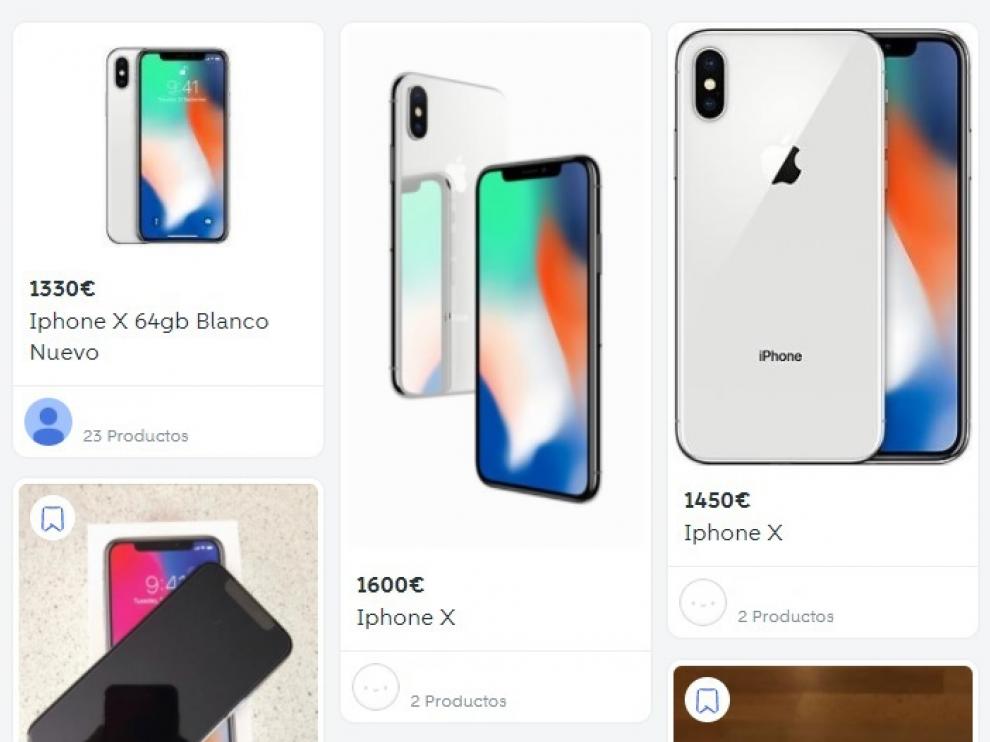 Iphone X a la venta en Zaragoza en páginas de segunda mano