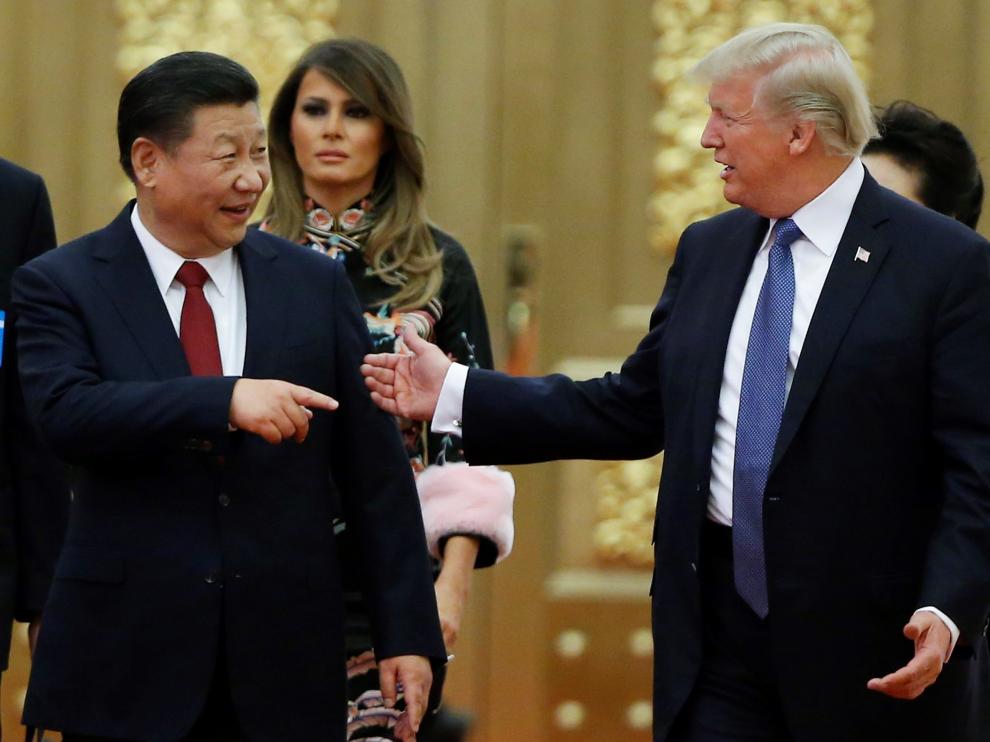 Donald Trump y el presidente chino, Xi Jinping