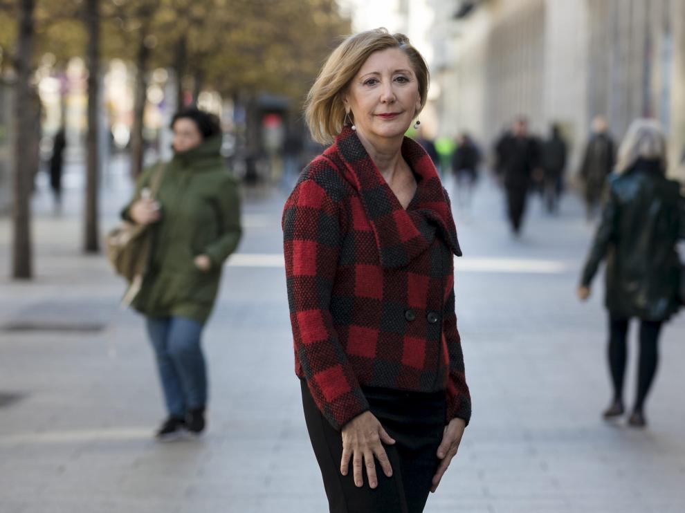 Carmen Casarejos, esta semana, en el Paseo de la Independencia de Zaragoza