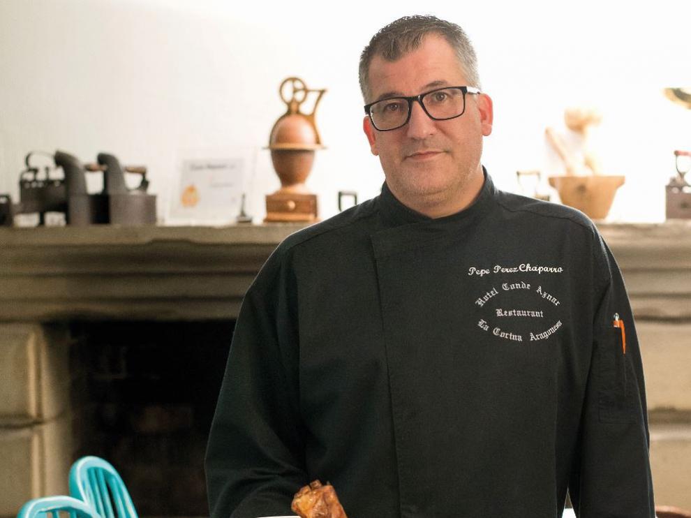 El chef del restaurante La Cocina Aragonesa, Pepe Pérez Chaparro.
