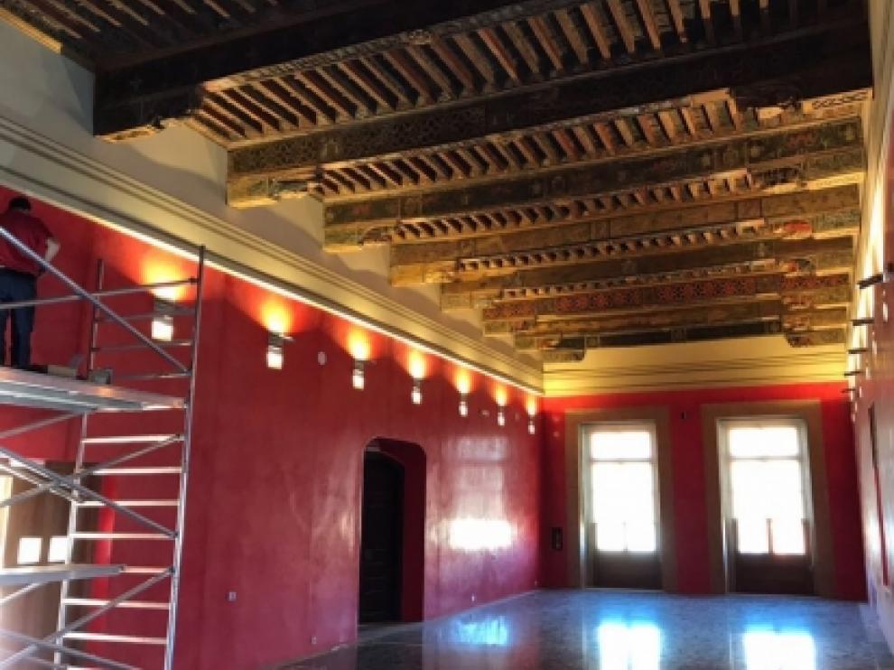 El salón Tanto Monta de la catedral de Huesca.
