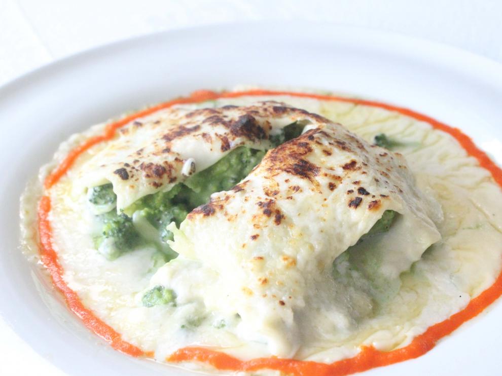 Receta de lasaña de brócoli.