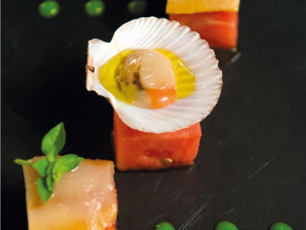 Uno de los platos del restaurante Las Torres de Huesca.