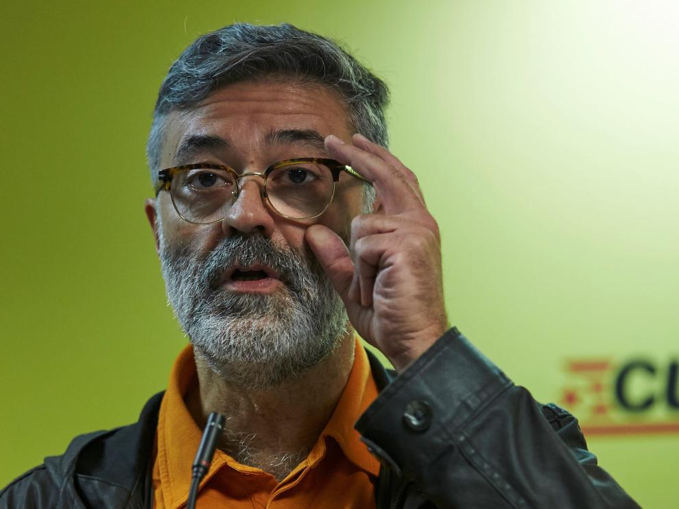 El portavoz parlamentario de la CUP, Carles Riera