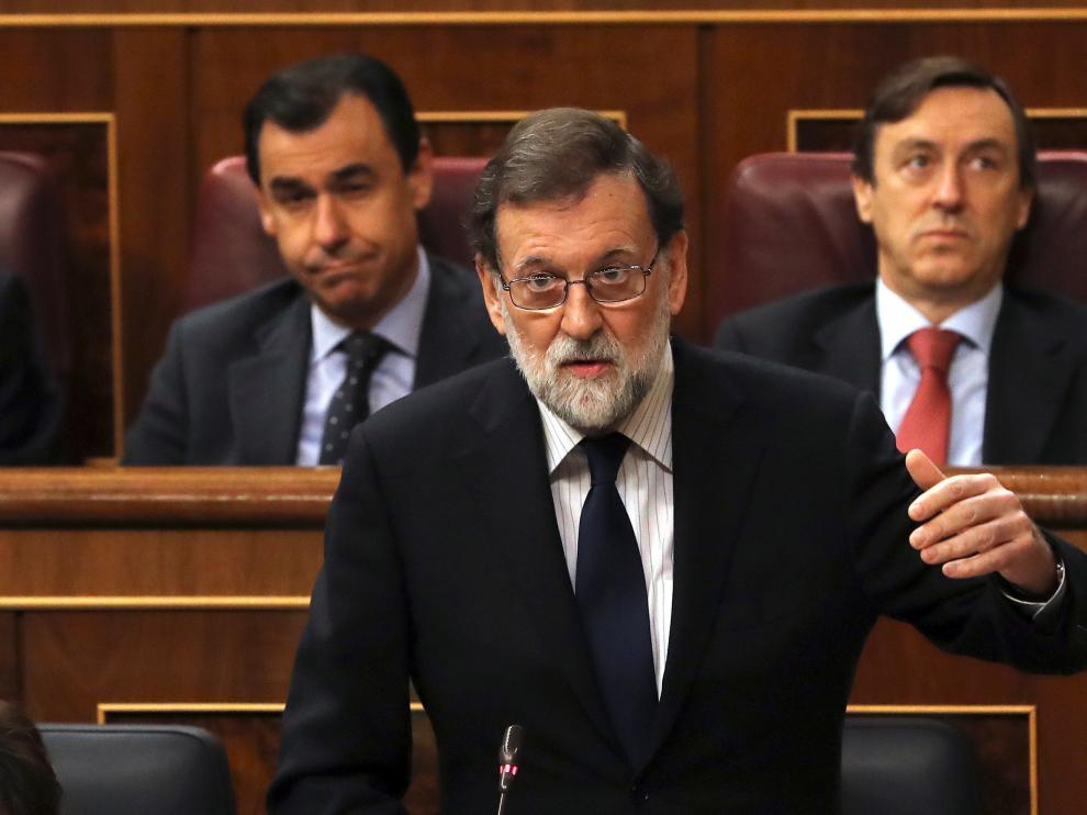 Rajoy, en la sesión de control al Gobierno en el Congreso.