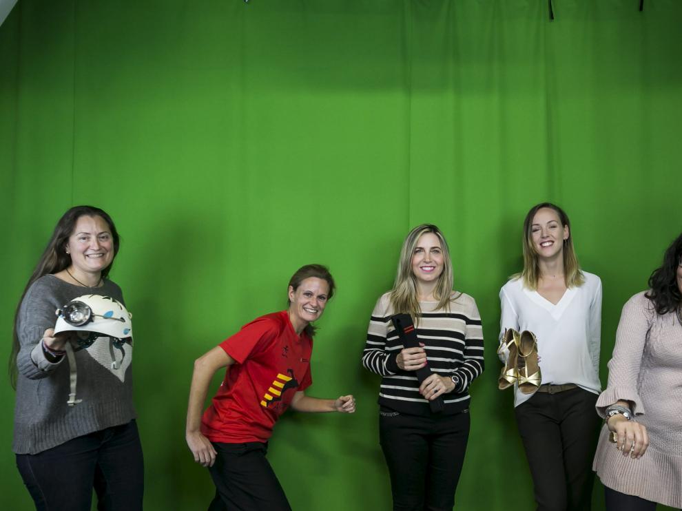 Ainhoa Ruiz (espeleología), Susana Ochoa (atletismo), Ana Isabel Claveras (kárate), Sara Baudín (baile deportivo) y Carlota Albás.