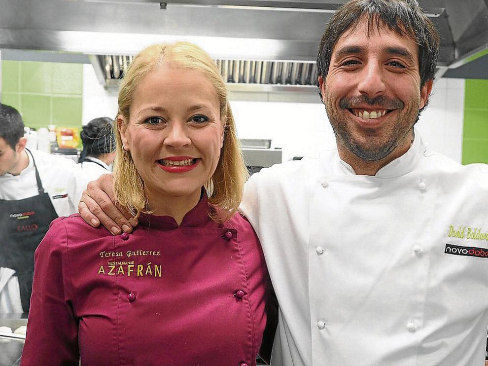 Teresa Gutiérrez y David Boldova, dos cocineros que aspiran a la primera estrella Michelin.