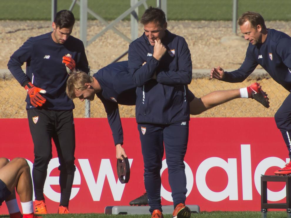 Último entrenamiento del Sevilla.