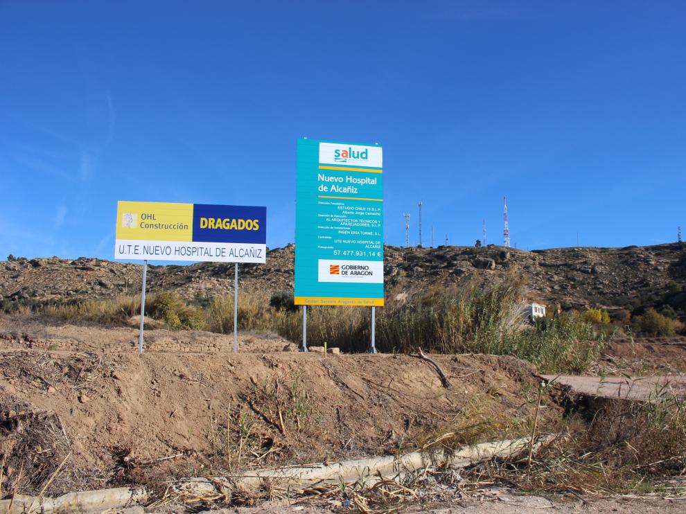 Imagen de los terrenos donde se levantará el hospital de Alcañiz.