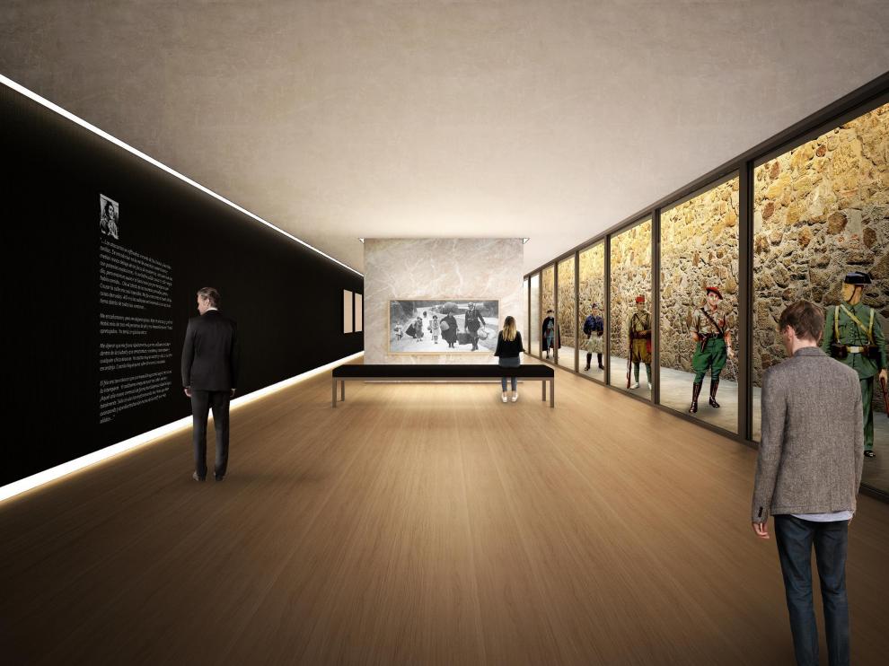 Recreación infográfica incluida en el anteproyecto del museo de la batalla de Teruel.
