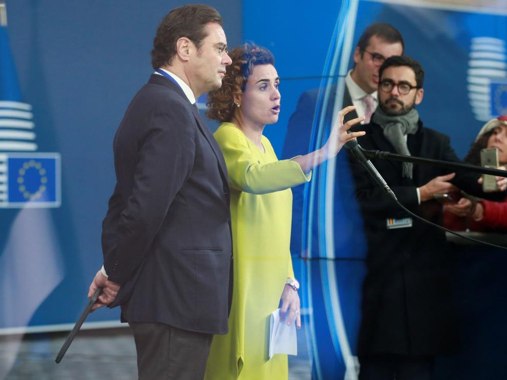La ministra de Sanidad, Dolors Montserrat, este lunes en Bruselas.