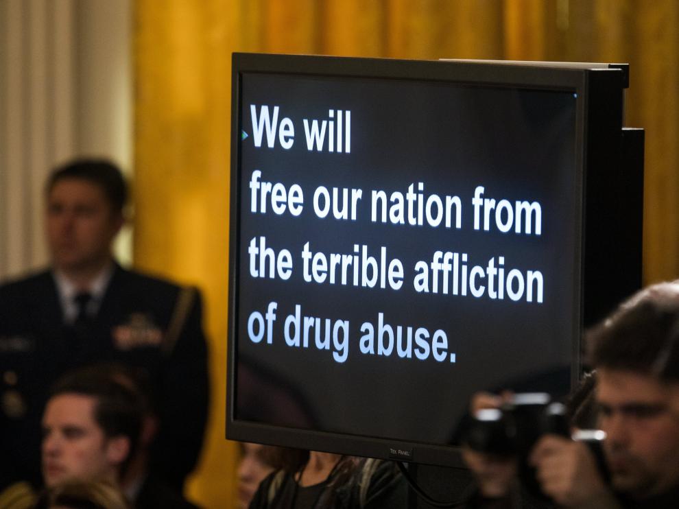 Fragmento del discurso del Presidente Donald Trump al declarar la crisis de los opiáceos.