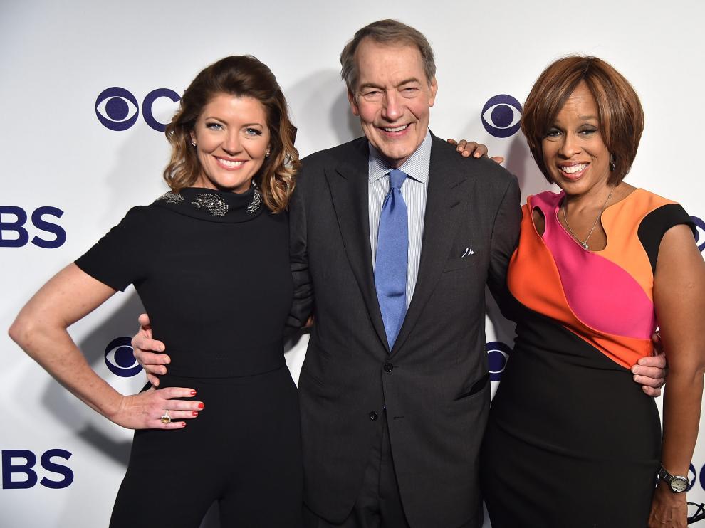 Charlie Rose junto a Norah O'Donell y Gayle King.