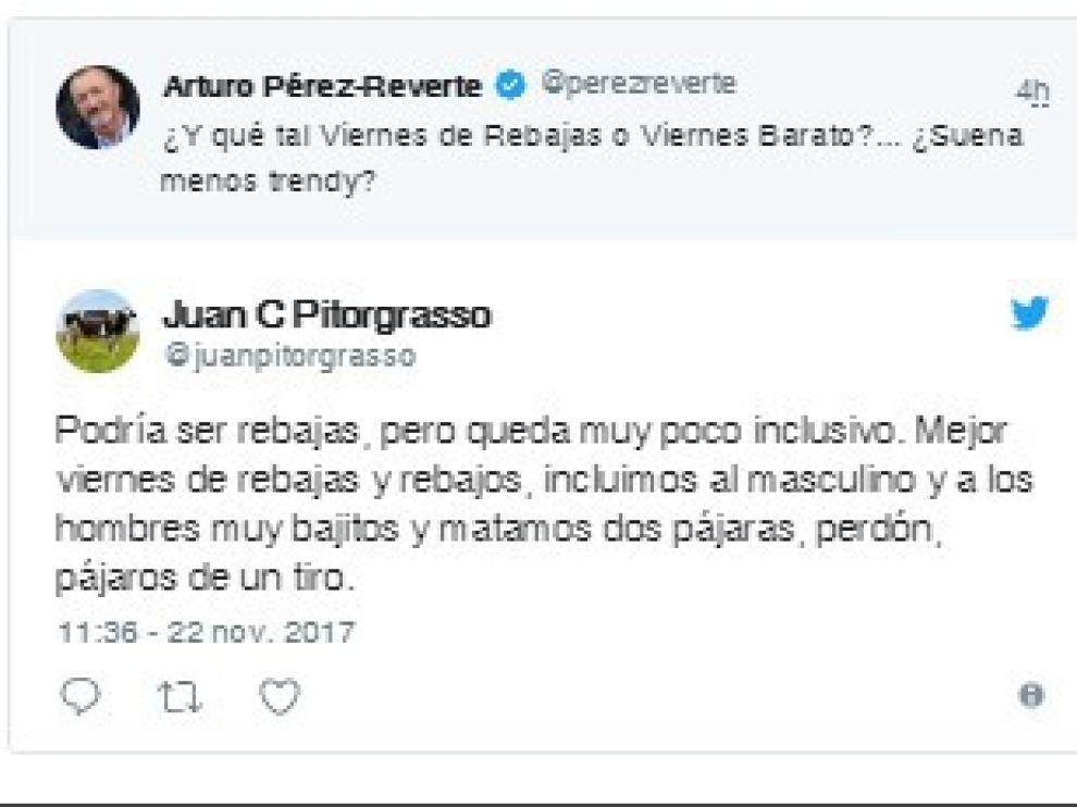 Una de las respuestas a la propuesta de Arturo Pérez Reverte para denominar al 'Blacl Friday'.