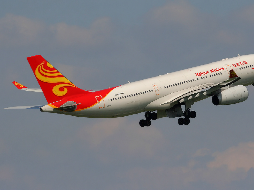 Avión de la compañía china Hainan Airlines