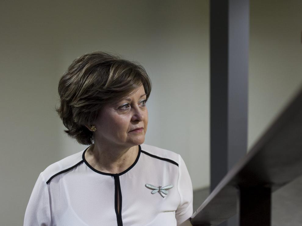 La fiscal delegada en Violencia de Género, Yolanda Cantón, ayer en el IAACC Pablo Serrano.