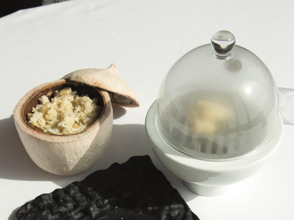 Arroz de bacalao y coco.
