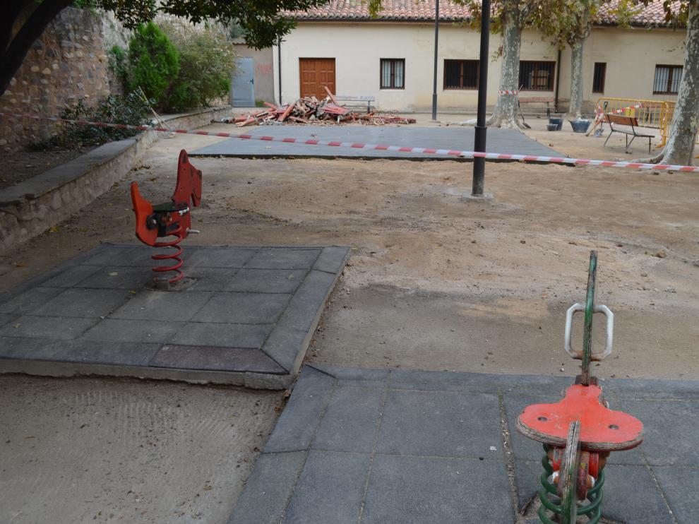 En pocas semanas los niños podrán volver a jugar en este parque.