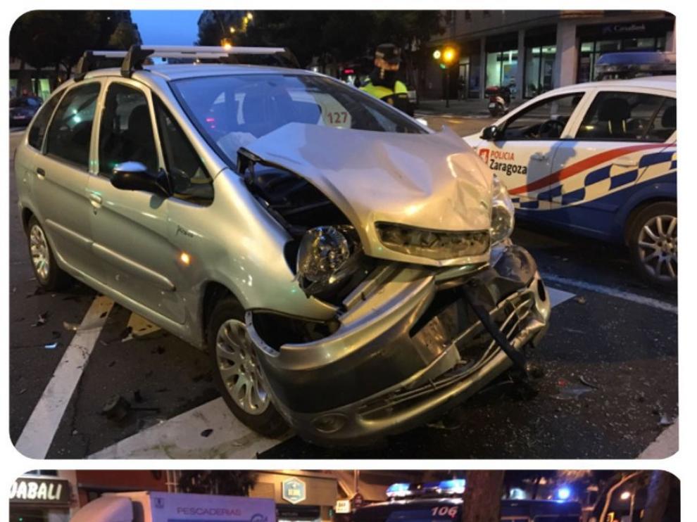 Accidente en el cruce entre Vía Univérsitas y Avenida de Madrid