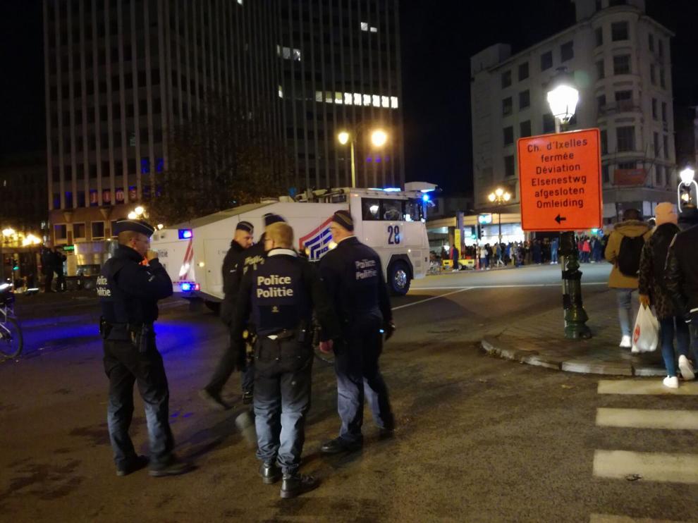 Disturbios en el centro de Bruselas