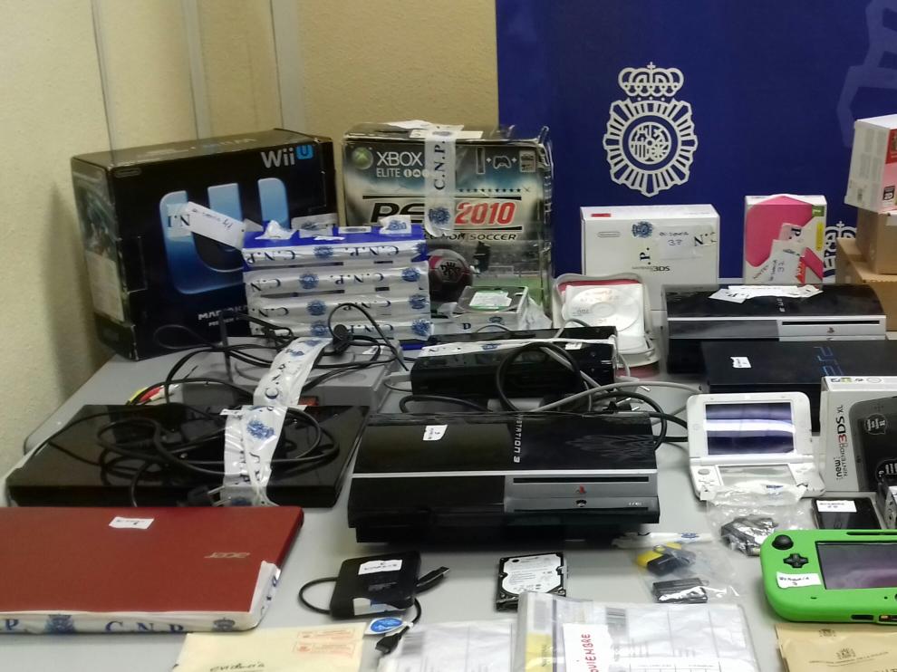 Material intervenido por la policía