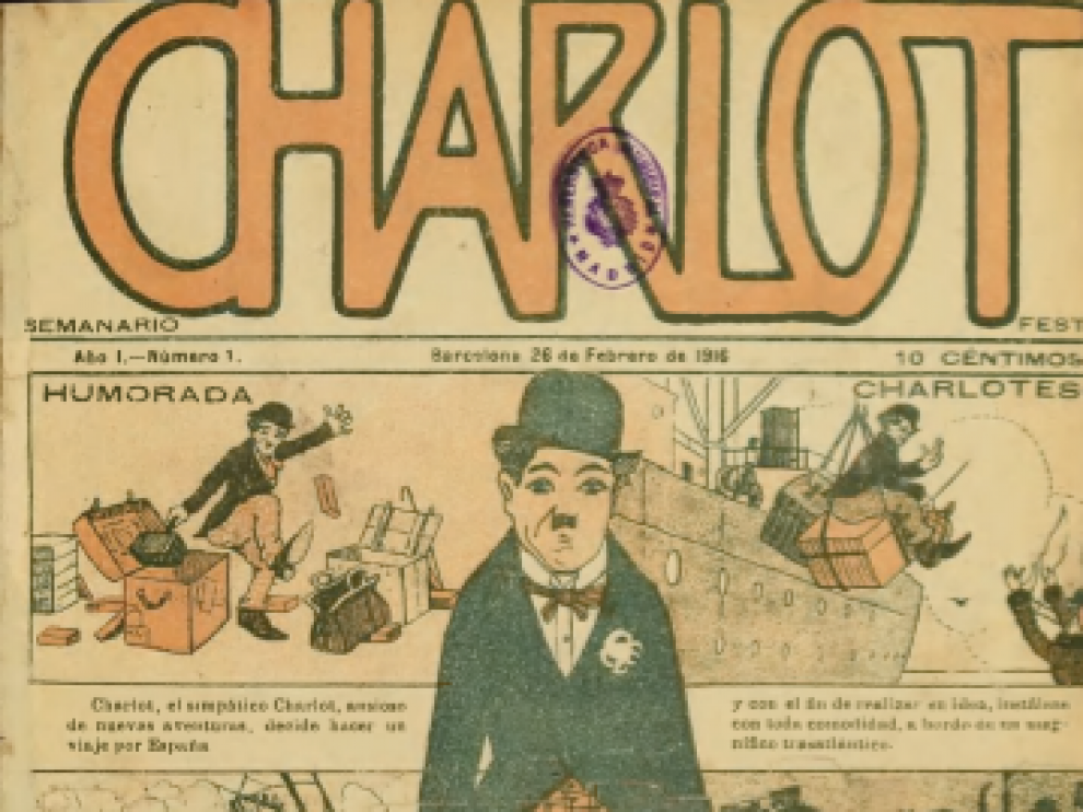Una revista de éxito, con colaboradores aragoneses. Portada del primer número de 'Charlot' de 26 de febrero de 1916.