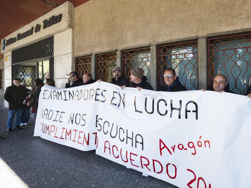 Concentración protesta de los examinadores llevada a cabo el pasado 14 de noviembre.