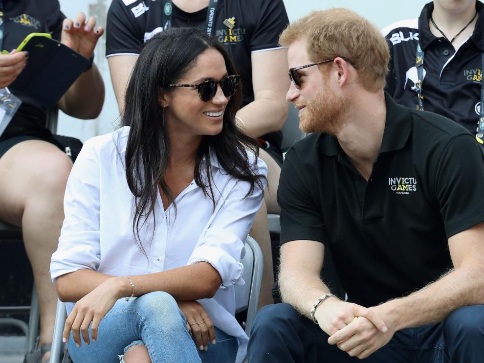 Meghan Markle junto al príncipe Enrique