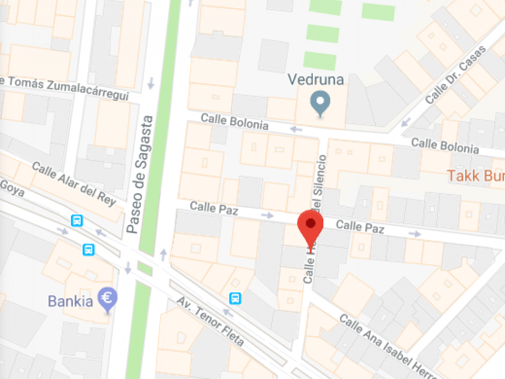 Los hechos que se juzgaron ayer sucedieron en la calle de Héroes del Silencio, en el centro de Zaragoza.
