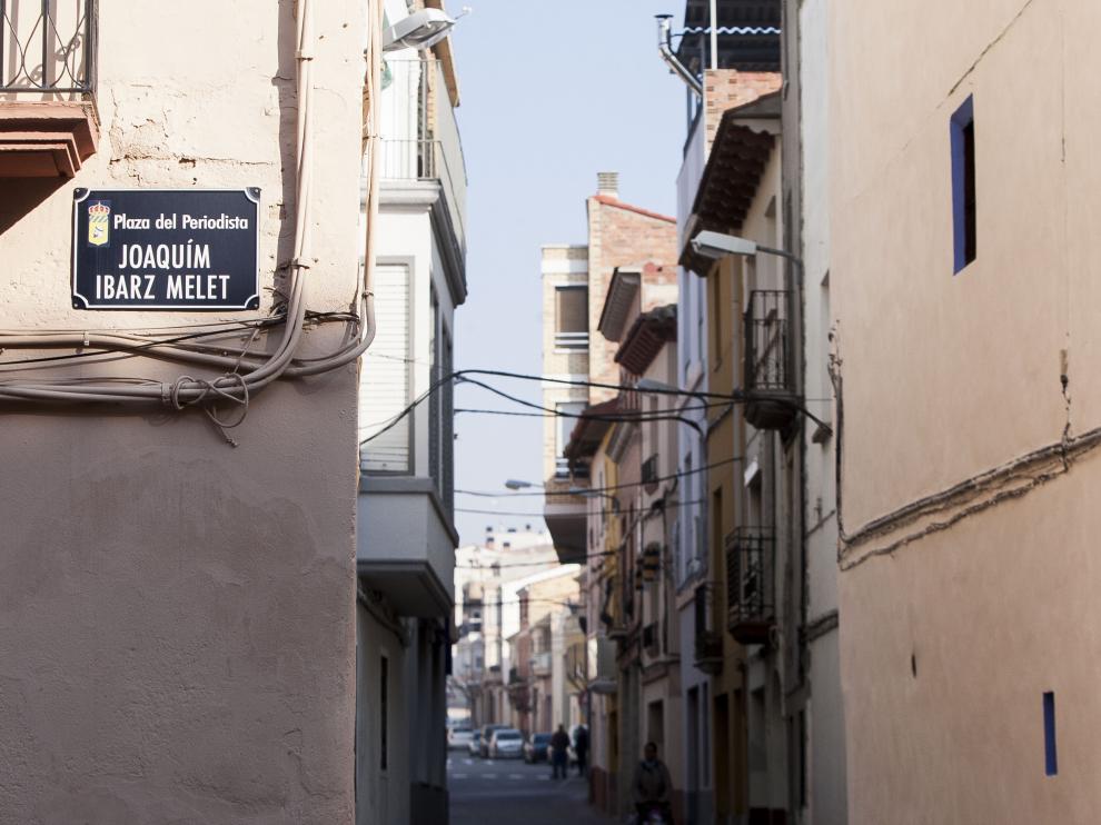 Calle de Joaquín Ibarz en Zaidín.
